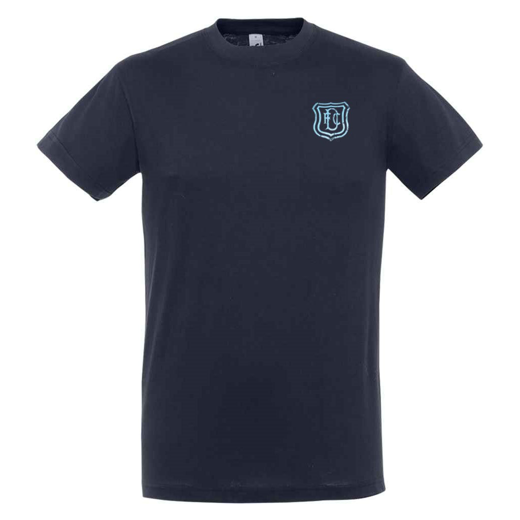 DFC Small Distressed Crest T-Shirt Dark Blue