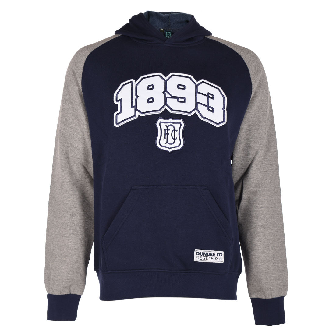 Jnr Raglan College Hoodie Dark Blue|Grey