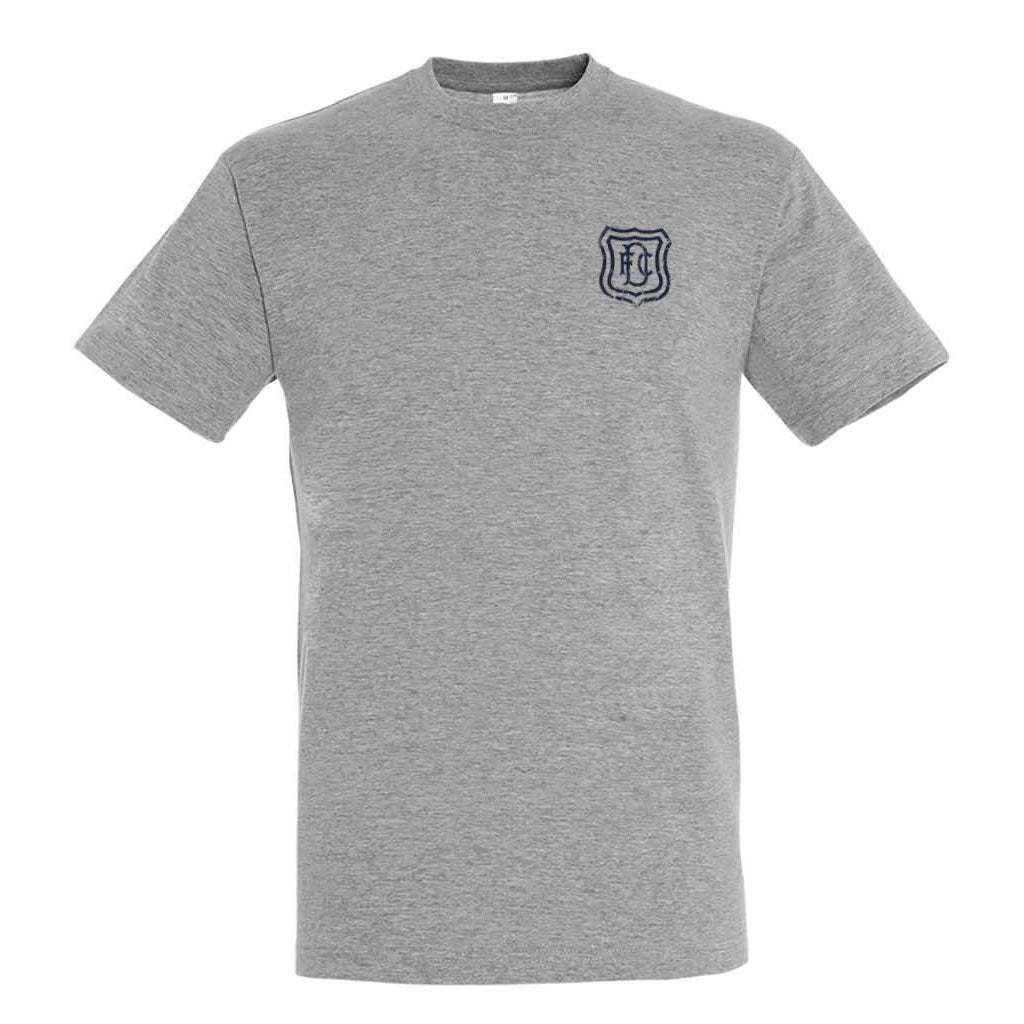 DFC Small Distressed Crest T-Shirt Grey Marl